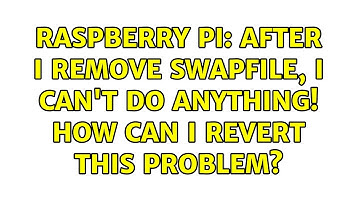 Raspberry Pi: After I remove swapfile, I can