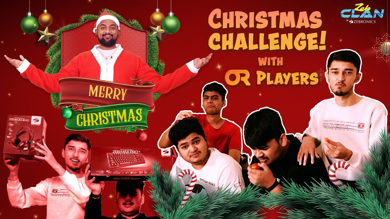Christmas challenge with OR players | ZebClan by Zebronics |  Battlegrounds Mobile India | OREsports