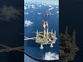 Aerial shot of oil rig from aeroplane. #oil