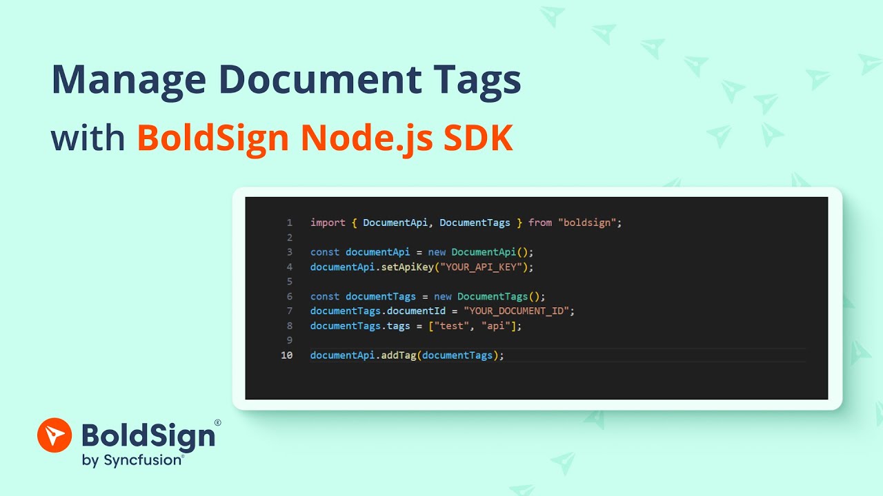Manage Document Tags with BoldSign Node.js SDK - YouTube