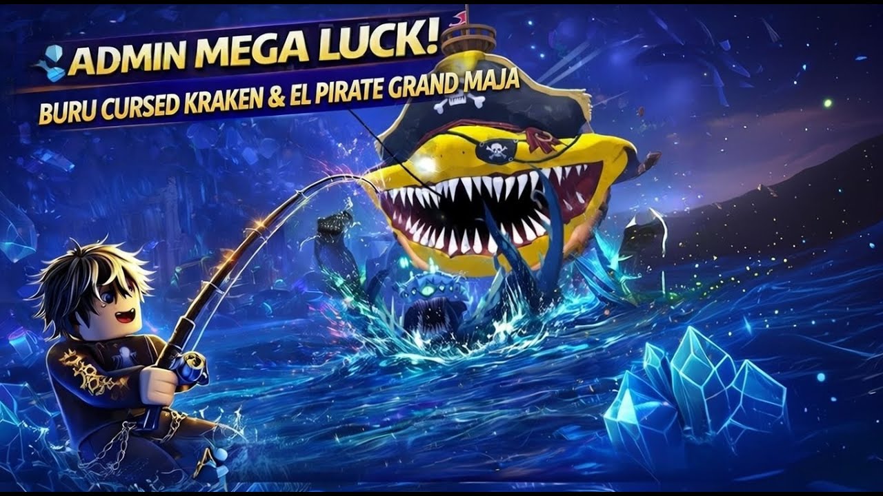🎣 LIVE Fish It Roblox | ADMIN MEGA LUCK! Buru Cursed Kraken & El Pirate Grand Maja di Crystal Depth