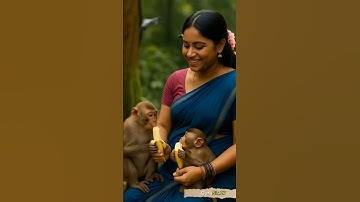 "Pregnant Woman Fights Python to Save Baby Monkey 🐍🦧 | Heart-Touching Jungle Story!"