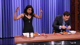 The Tonight Show | Priyanka Chopra \& Jimmy Fallon Have A Hilarious Wing Eating Contest