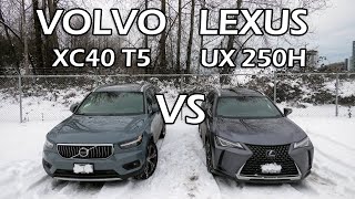 Lexus UX 250H VS Volvo XC40 T5 - AWD Snow And Hill Test. Is Hybrid Lexus Capable AWD SUV?