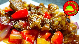 SWEET AND SOUR PORK WITH PINEAPPLE AND DELICIOUS SAUCE  RESTAURANT STYLE