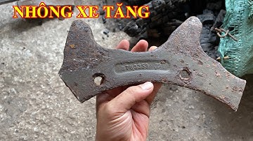 Dao mèo từ thép NHÔNG XÍCH XE TĂNG MỸ, AMERICAN, Making knife