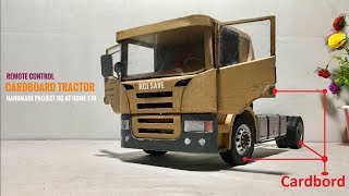 How to Install Part of  Remote Control Car Cardboard Tractor Truck Body Part 2 Handmade at home