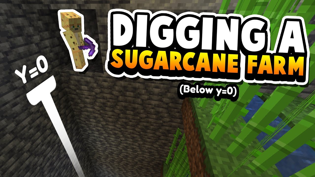 Digging My INSANE Sugar Cane Farm Below Y=0 - ‎
