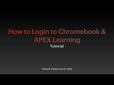 How to Login to Chromebook & APEX Learning