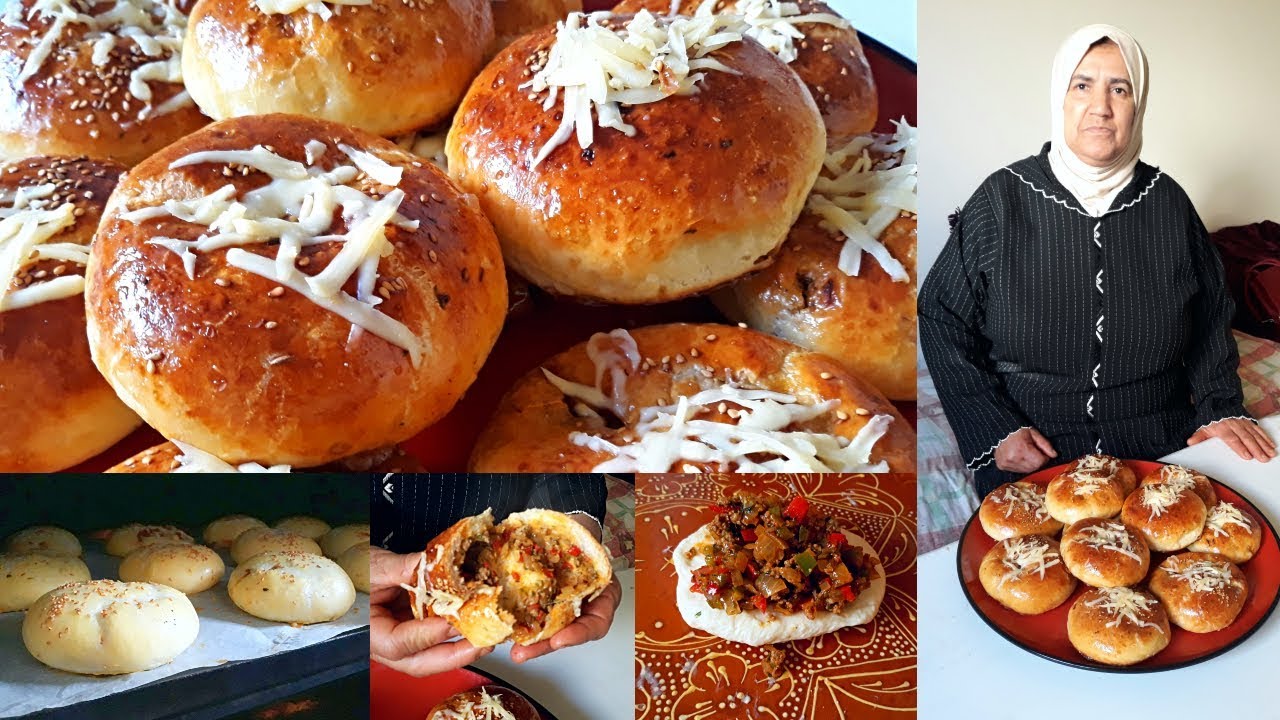 بريوش مالح معمر بحشوة الكفتة رمضان 2021 🌙مع الحاجة روكي /  brioche