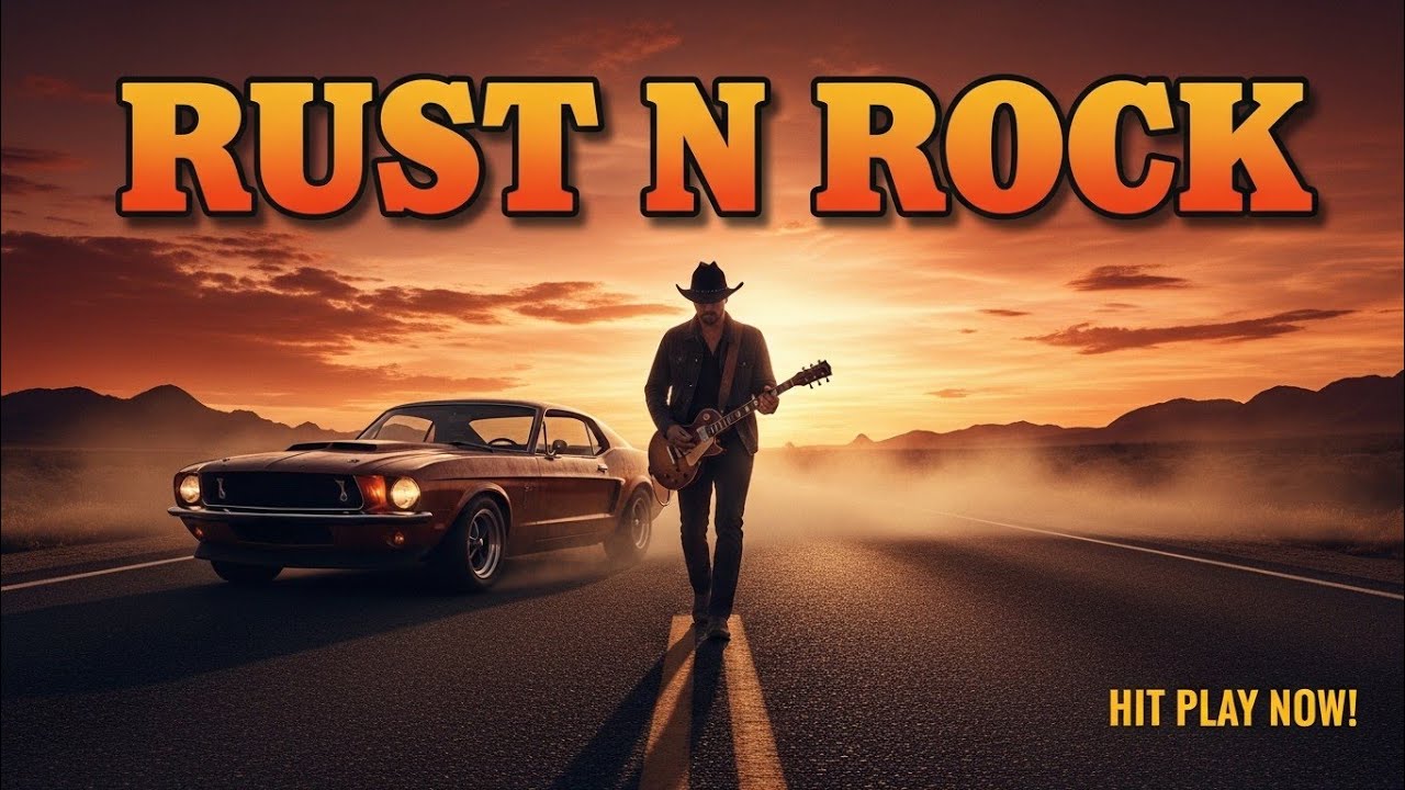 RUST N ROCK MUSIC – This Playlist Feels Like Driving Into Freedom.#RustNRock #RoadTripVibes