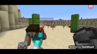 Нуб и Про путешествуют по вустыне, но попадают в зыбучие пески в Minecraft