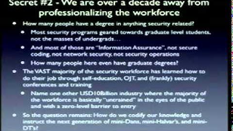 DEFCON 15: Dirty Secrets of the Security Industry