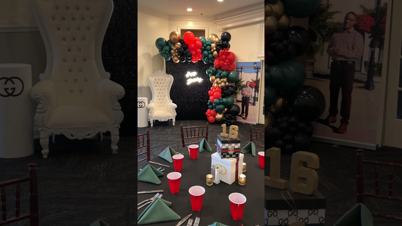 sweet 16 gucci themed birthday party｜TikTok Search