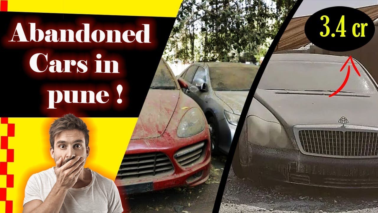 Expensive cars in trash