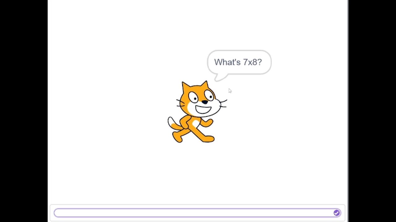 How to make your scratch sprite ask you a maths question - YouTube