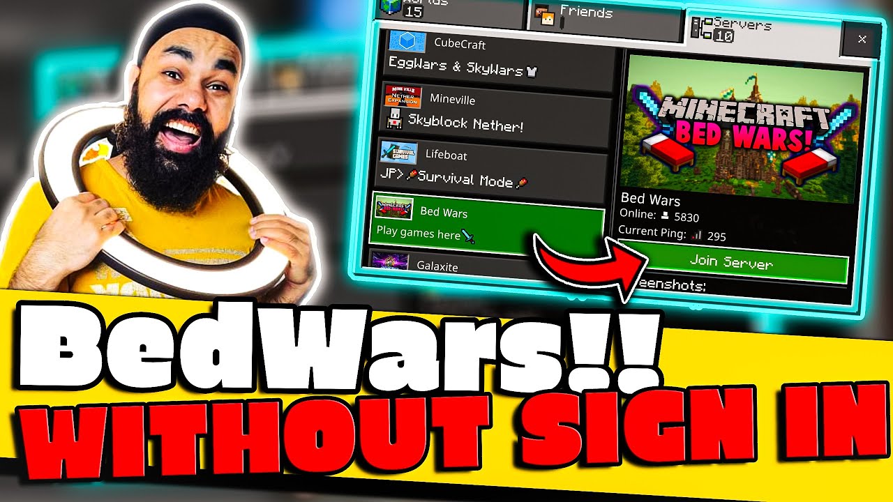 How to play bedwars in minecraft pe without sign in in hindi