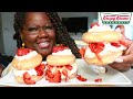 KRISPY KREME STRAWBERRY DESSERT RECIPE + EATING  | Asmr 실제 요리 소리