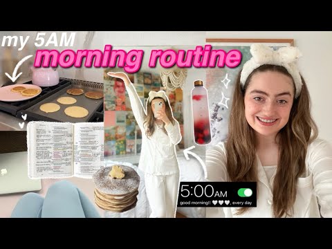 2023 MORNING ROUTINE! grwm for school, productive habits, + "that girl" aesthetic (ft Jordyn Vlogs)🤍