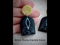 Black flame candle. Polymer clay cane