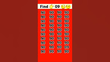 find odd number👉09 #braintest #math #puzzle #find #education #youtubeshorts #gk question #shorts