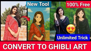 100% Free 😍 Ghibli Photo Kaise Banaye? How to Create Ghibli Image | Viral Cartoon Photo Editing screenshot 2