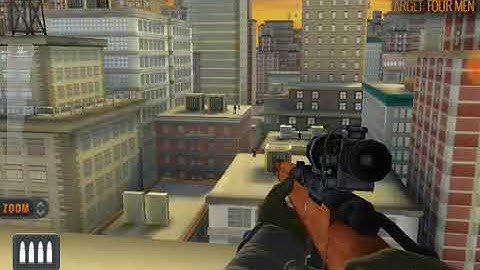 Sniper 3D assassin! targets! Four men! Hostage taker! Briefcase receiver!