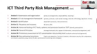 DORA Deep Dive Pillar 2 - ICT Third Party Risk Management