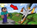 Minecraft NOOB vs PRO: THIS PLANE CRASH SHOCKED NOOB WHEN PLANE FALL ! 100% trolling