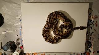 Ball Python inspired acrylic pour.  Fluid painting with colors inspired by my royal python