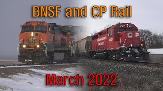 BNSF and CP in March 2022