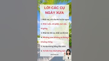 Lời các cụ ngày xưa #baihoccuocsong #hanhphuc #songtichcuc #nguoichiase #xuhuong #doisong