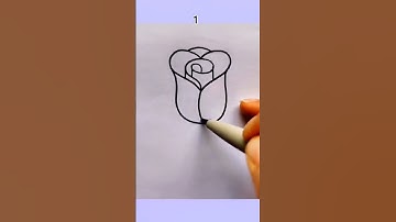 Rose draw easy/ flower drawings #short #drawing