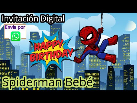 Spiderman Bebe Invitacion Digital Para Enviar Por Whatsapp Youtube - invitación digital roblox para enviar