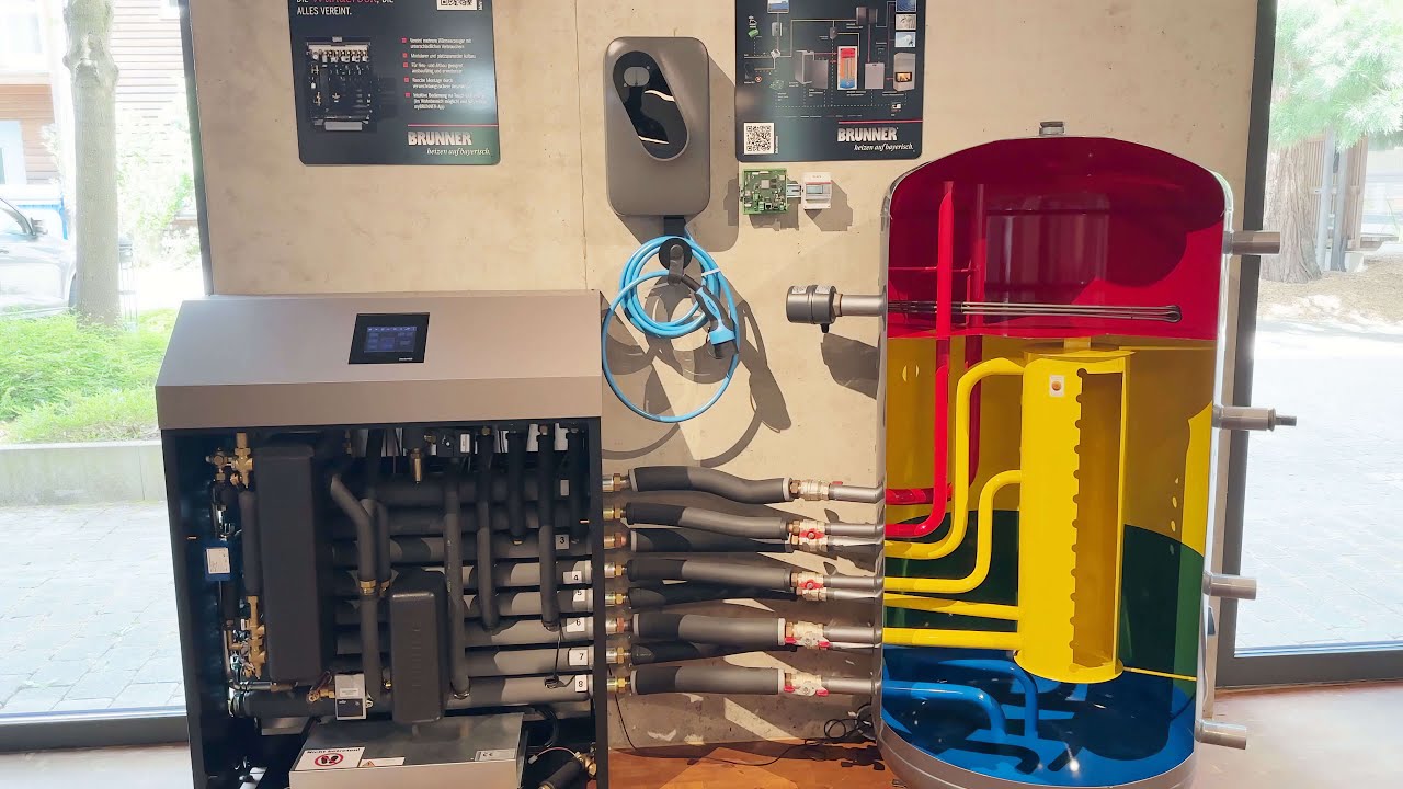 Brunner Heiztechnik • Kombi wassergeführter Ofen + Wärmepumpe