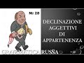 №28_#Declinazione degli #aggettivi #russi di appartenenza.