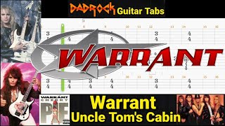 Video thumbnail of "Uncle Tom's Cabin - Warrant - Acoustic Intro + Lead and Bass Guitar TABS Lesson"