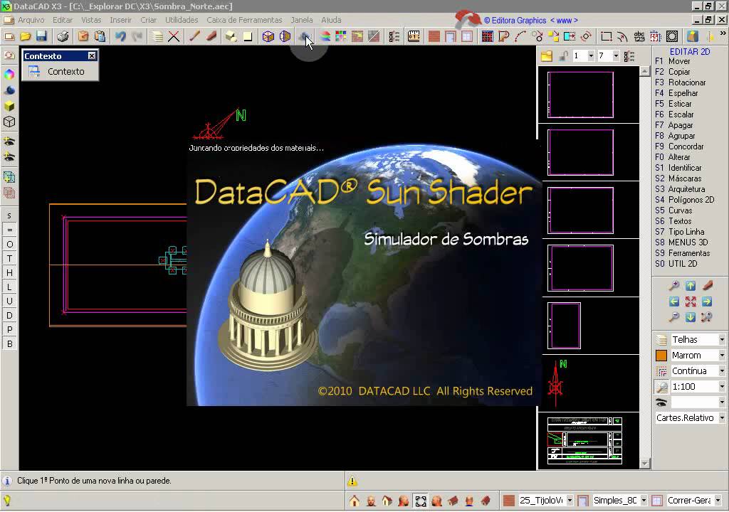 DataCAD X3 - Ajustando o Norte - YouTube