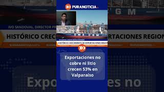 Exportaciones no cobre ni litio crecen 53% en Valparaíso
