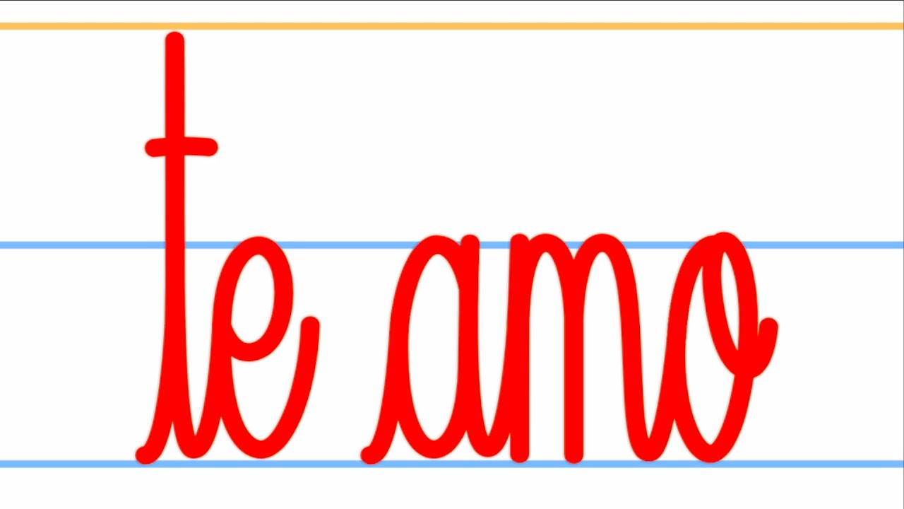 Escribir Te Amo en Letra Cursiva Fácil y Bonito con esta App - YouTube.