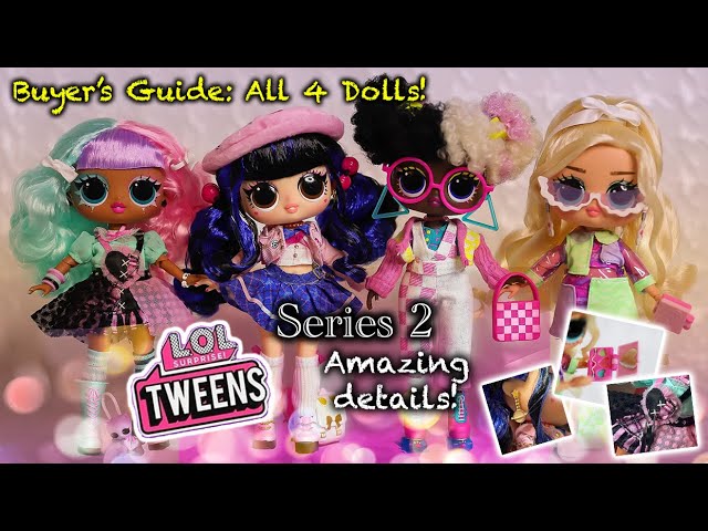 LOL Surprise Tweens series 2 dolls: Gracie Skates, Aya Cherry, Lexi Gurl  and Goldie Twist 