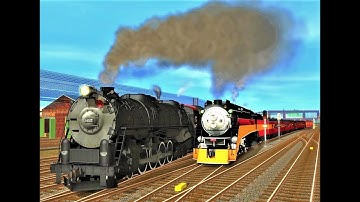 West Maryland Class J vs SP GS-4 Daylight! (Trainz)