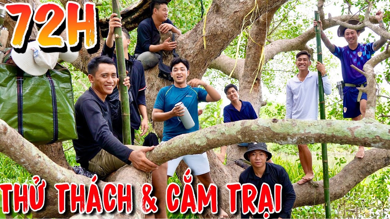 Ngày Đầu Tiên Của Thử Thách 72h Cắm Trại Ở Cây Bần Giữa Sông | Làm Sàn Nơi Sinh Hoạt 3 Ngày