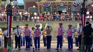 4th of July Patriotic Flag Retreat with 1st Marine Division Band at Disneyland