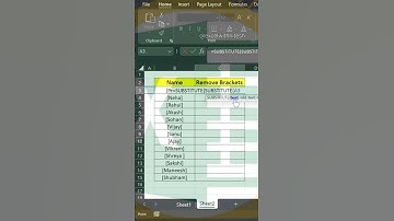 Remove Brackets in Excel #excel #exceltips  #youtubeshorts #excel365 #excelsolutions #exceltricks