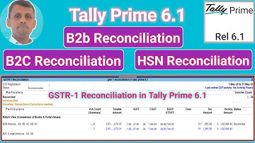 GSTR1 Reconciliation in Just 10 Minutes with Tally Prime 6.1