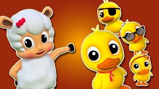 Cinque piccole anatre | Compilazione per i bambini | 3D Animazione | Filastrocca | Five Little Ducks