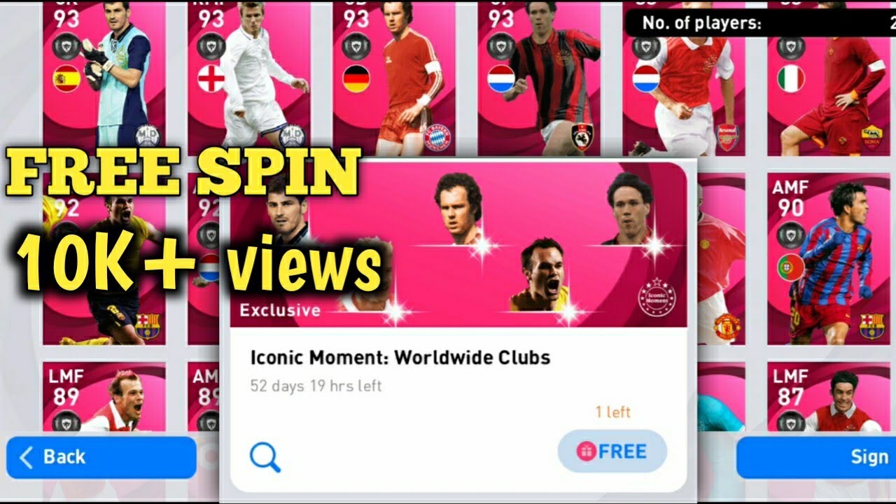 Free Iconic Moment Player Spin