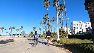 4K Relaxing Bike Ride Venice Beach to Santa Monica Pier on a sunny morning in California  2024