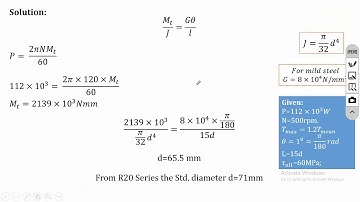 Design of Shaft based on rigidity | Whirling speed | Design of Machine Elements